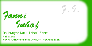 fanni inhof business card